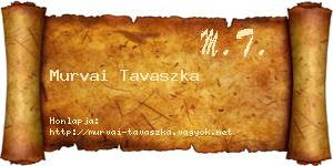 Murvai Tavaszka névjegykártya